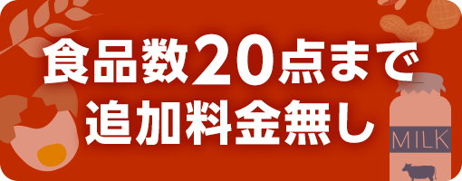 食品数20点まで追加料金無し
